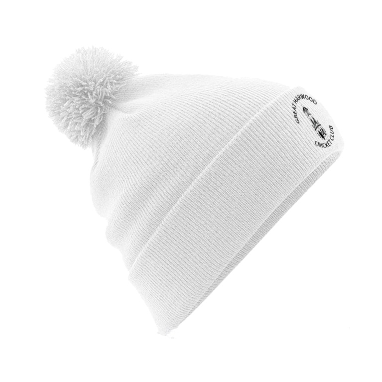 GREAT HARWOOD CC Original Pom Pom Beanie : White